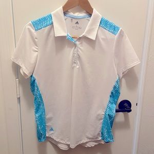 Women’s Adidas Short Sleeved Golf Polo in White